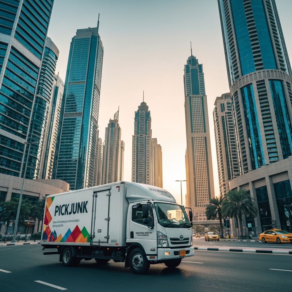 Pickjunk truck serving Dubai